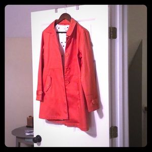 Max Studio Mid length Orange all weather jacket